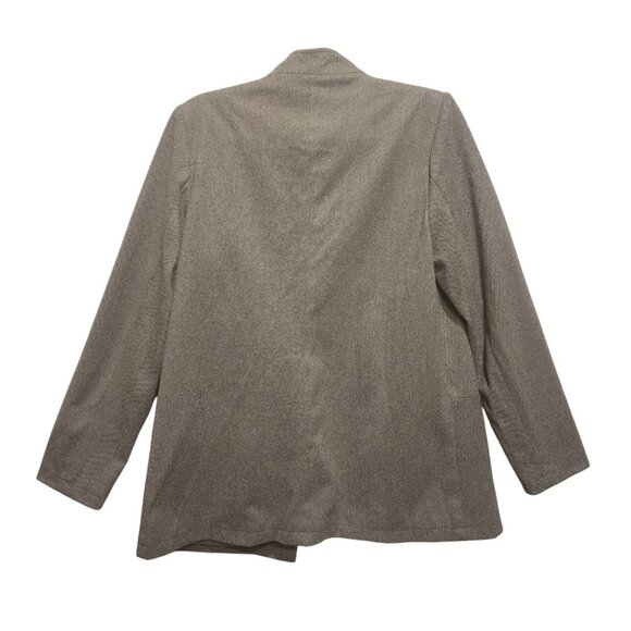 Made with Love Blazer Women's Gray Lined Soft Light Wool Feel Size Large - Picture 2 of 6